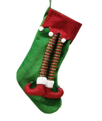 Picture of ELF LEGS STOCKING GREEN 50CM